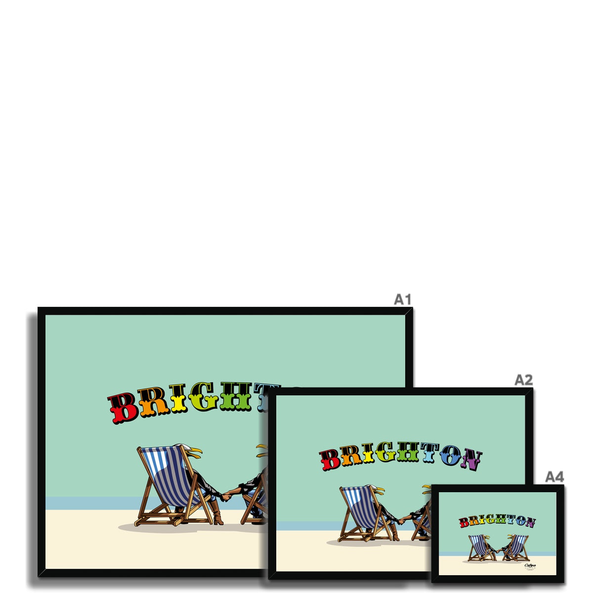 Laughing Seagulls - Brighton Framed Print
