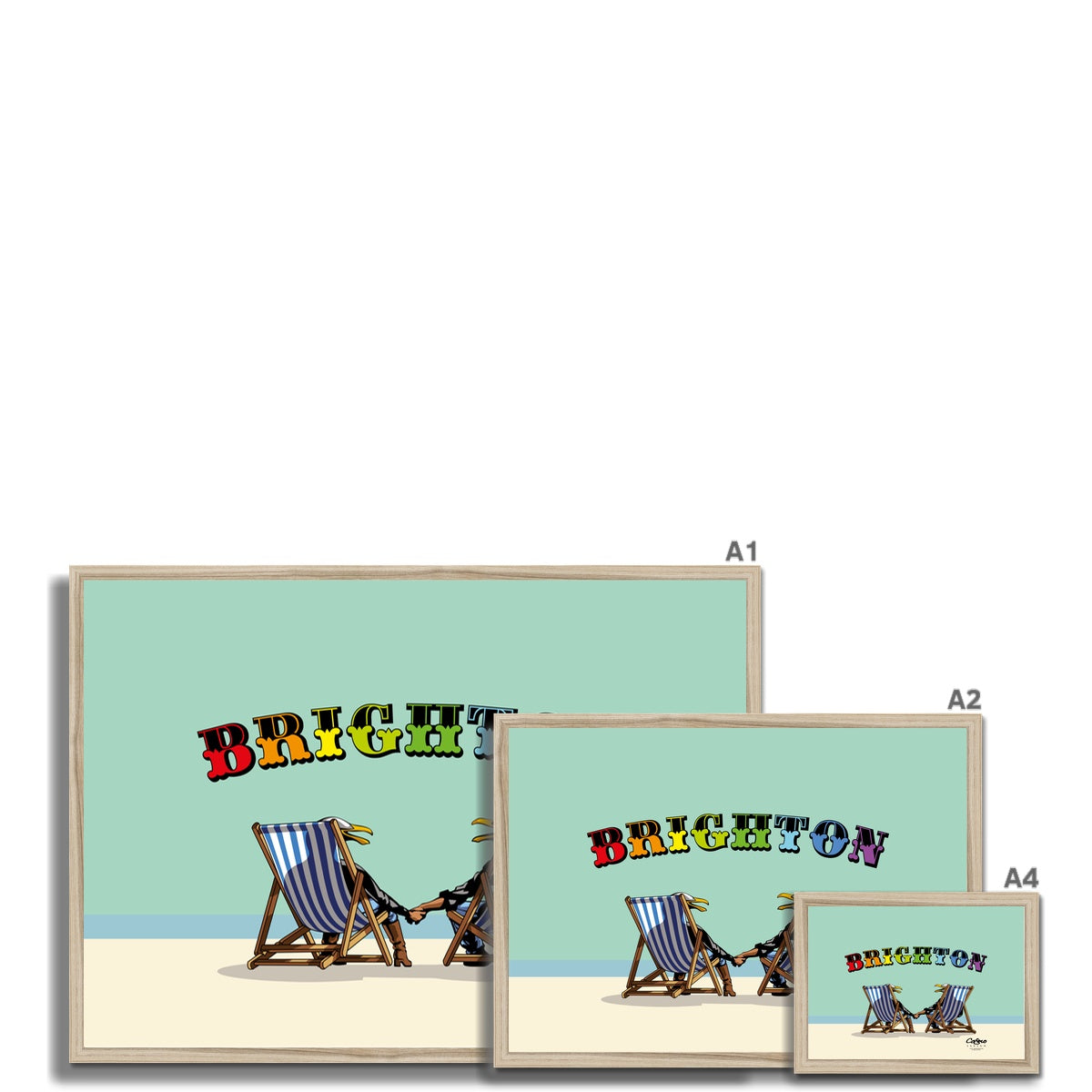 Laughing Seagulls - Brighton Framed Print