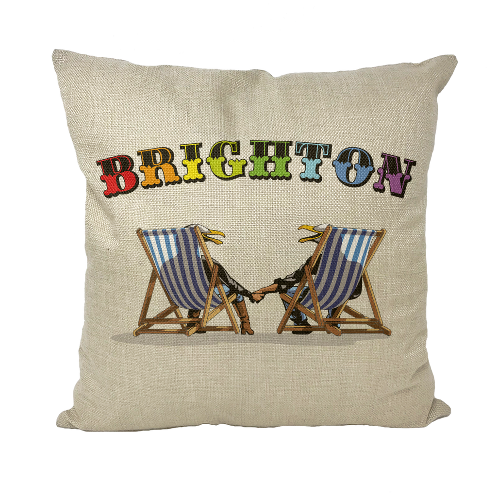 Laughing Seagulls - Throw Pillow with Insert