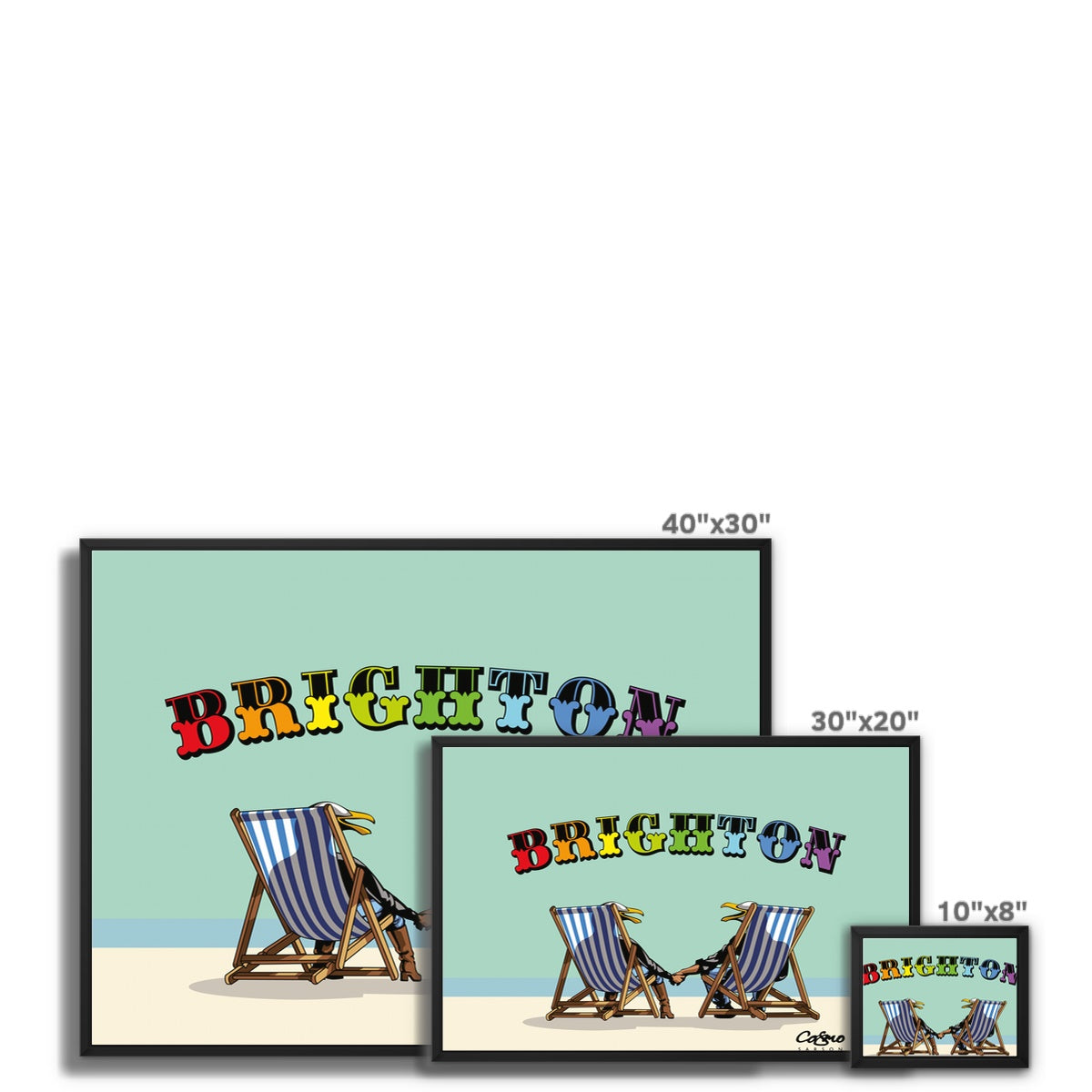 Laughing Seagulls - Brighton Framed Canvas