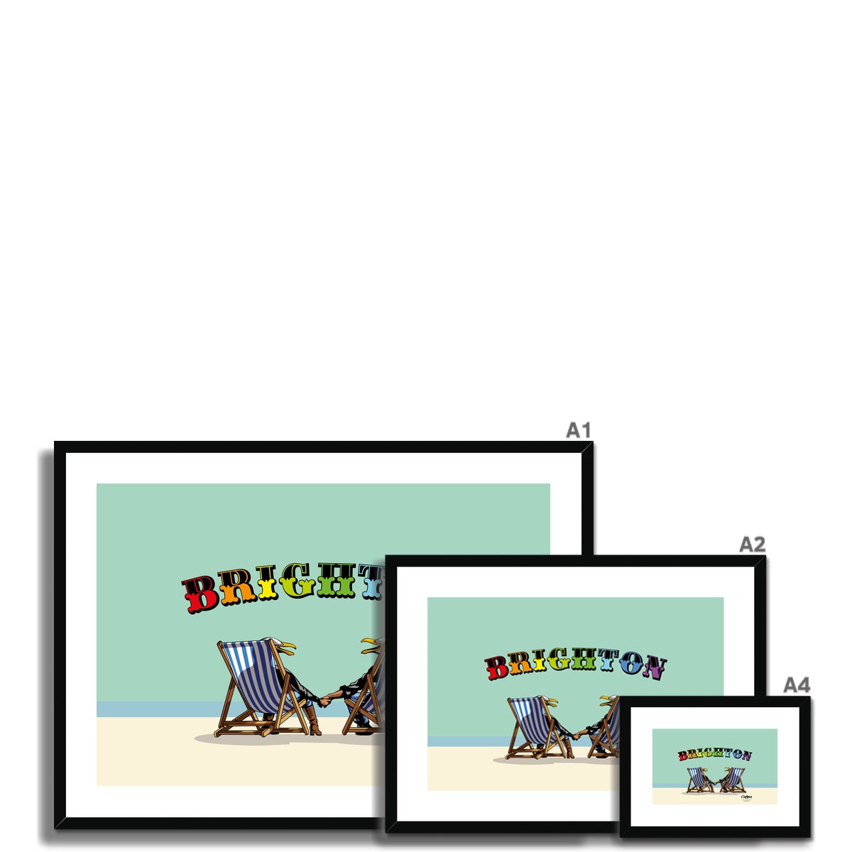 Laughing Seagulls - Brighton Framed & Mounted Print