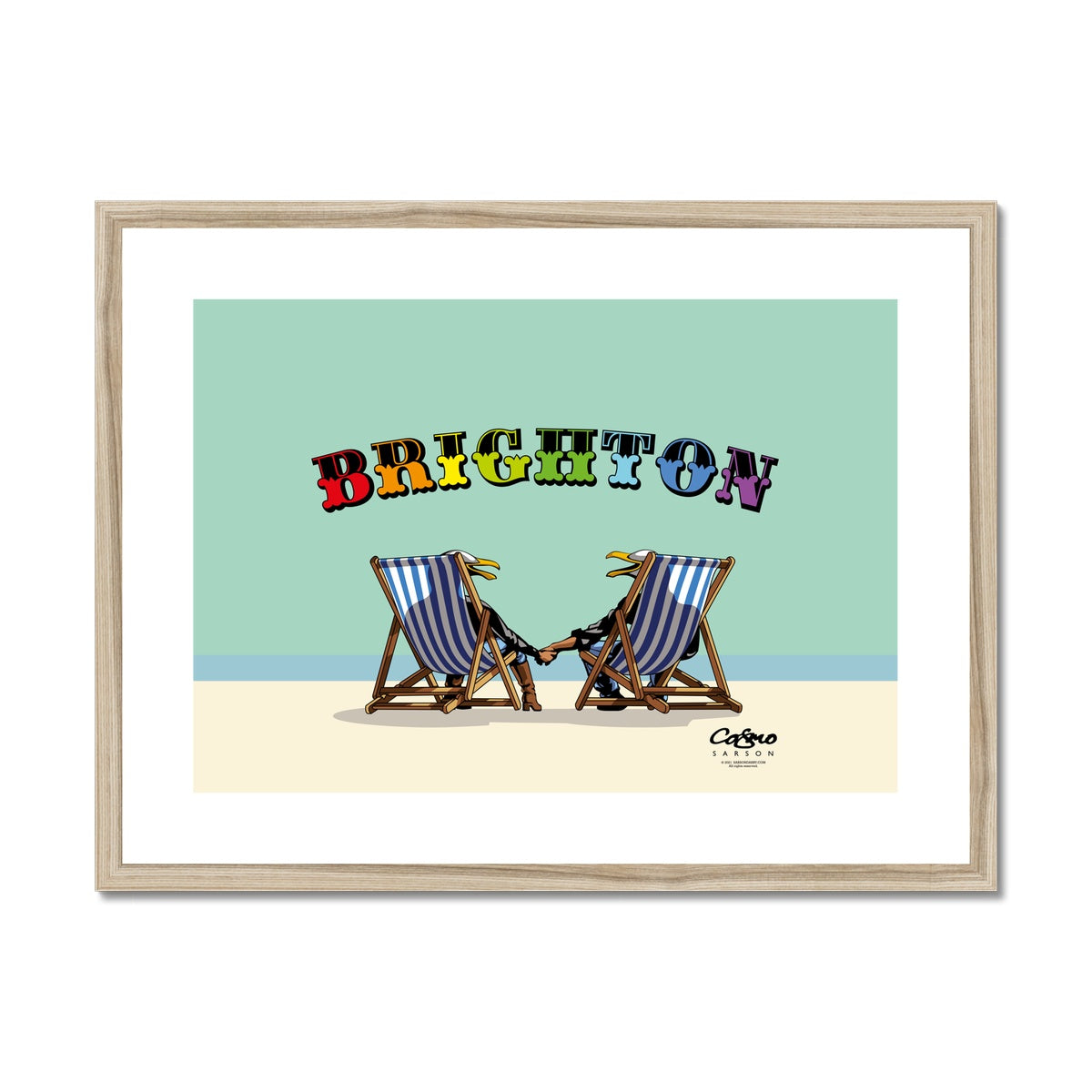 Laughing Seagulls - Brighton Framed & Mounted Print