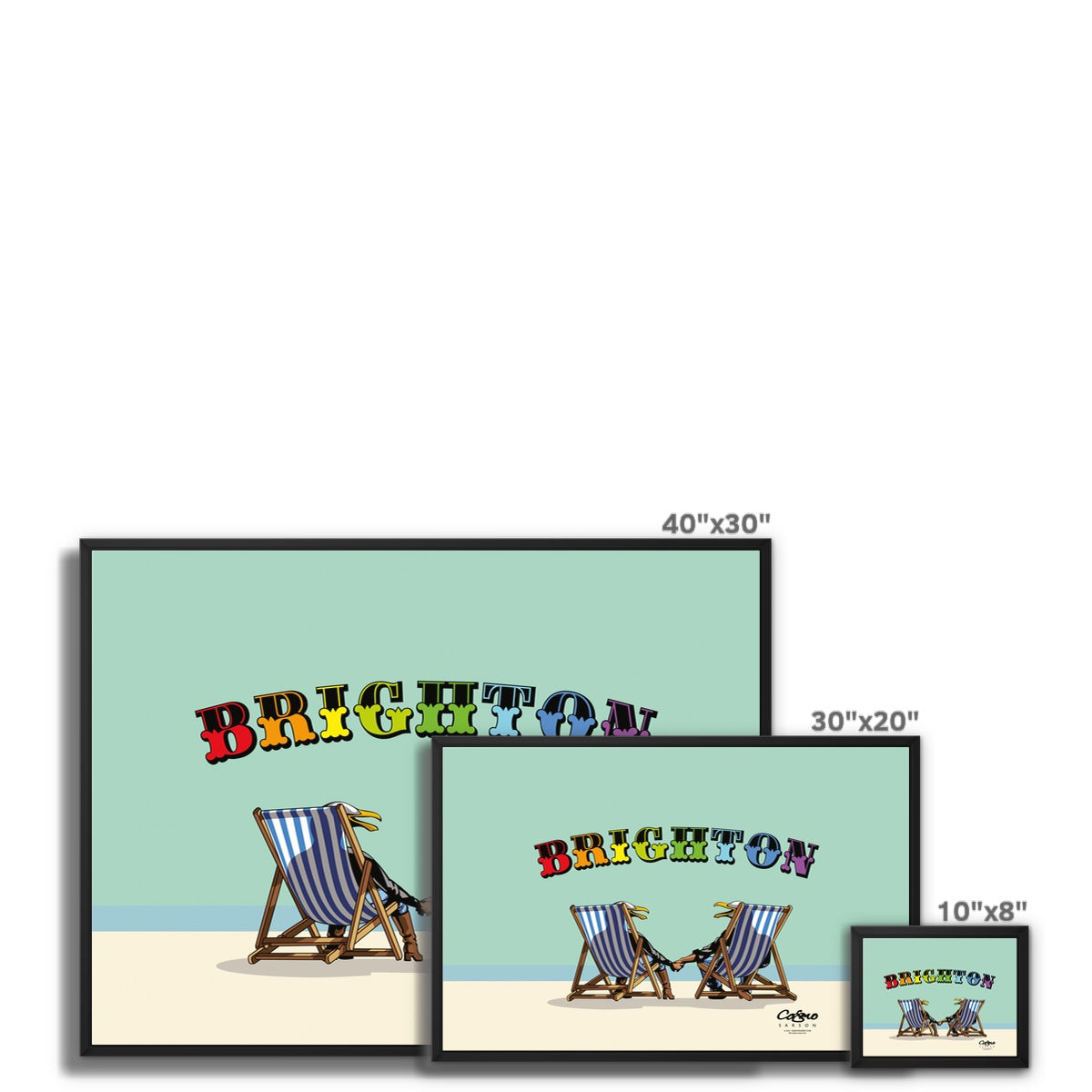 Laughing Seagulls - Brighton Framed Canvas