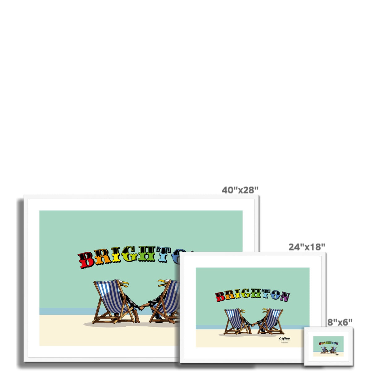 Laughing Seagulls - Brighton Framed & Mounted Print