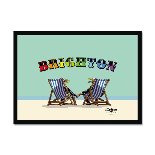 Laughing Seagulls - Brighton Framed Print