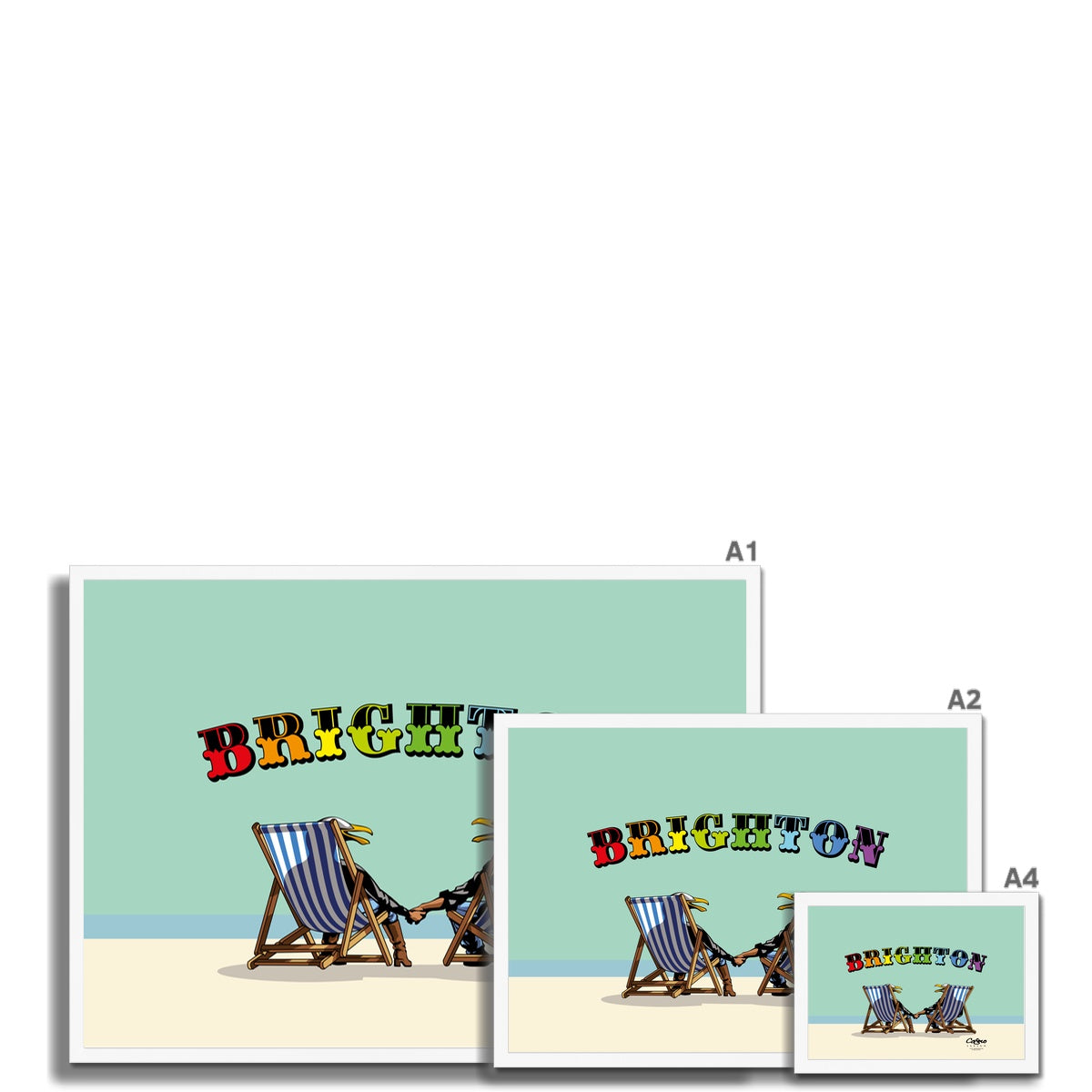 Laughing Seagulls - Brighton Framed Print