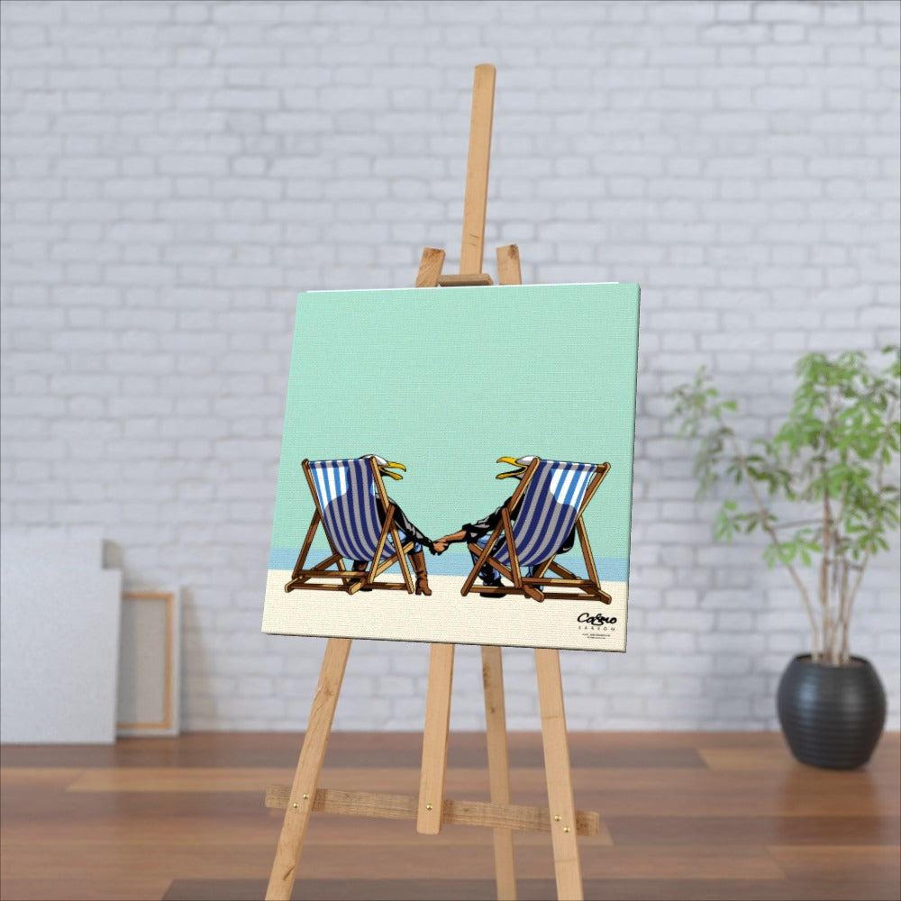 Laughing Seagulls - Square Canvas