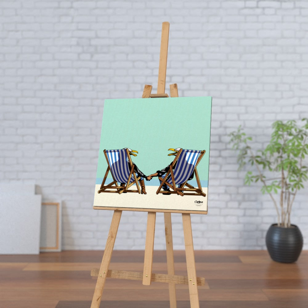 Laughing Seagulls - Square Canvas