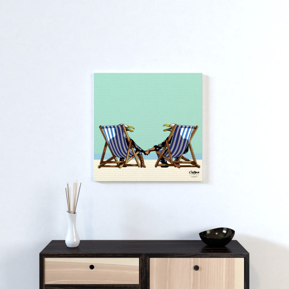 Laughing Seagulls - Square Canvas