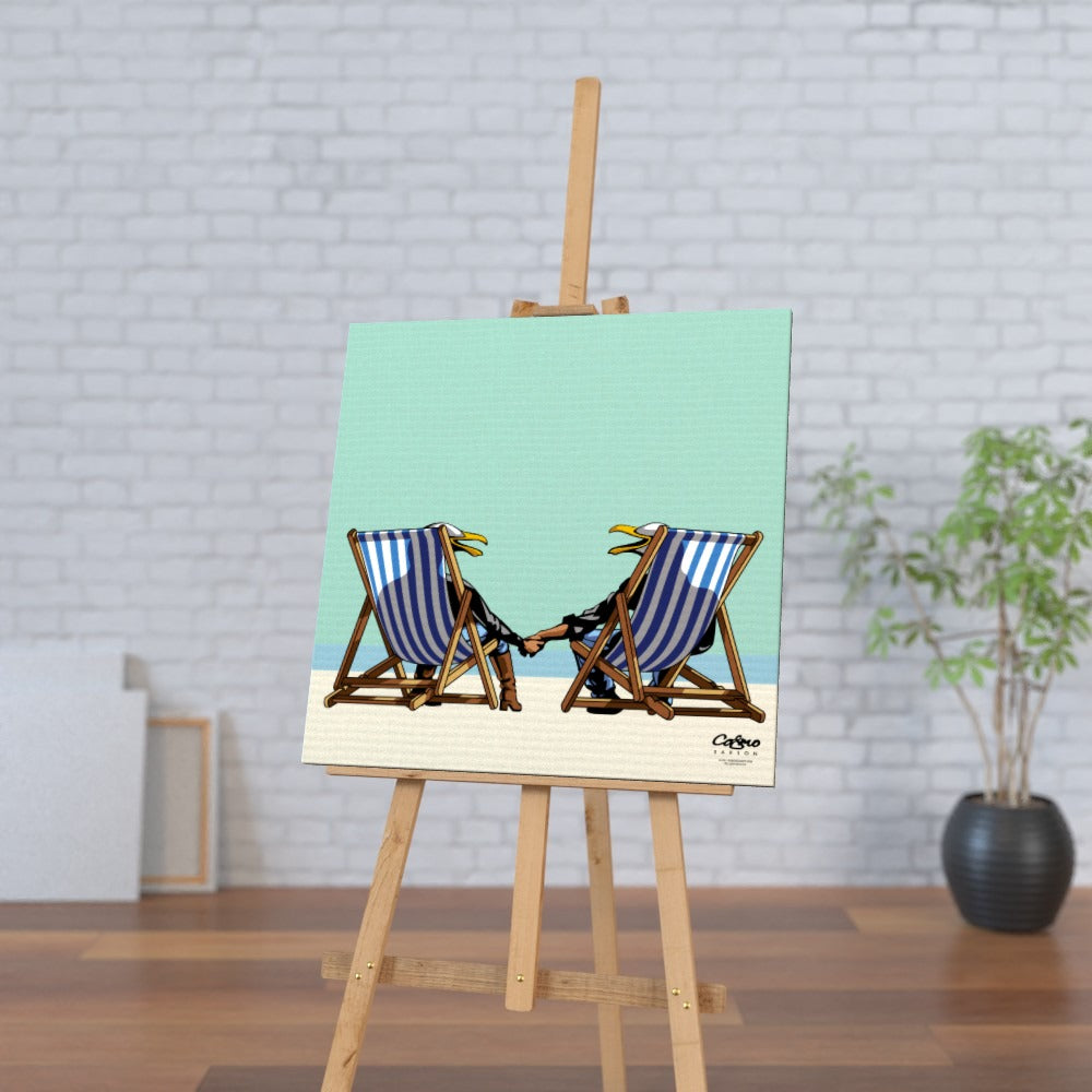 Laughing Seagulls - Square Canvas