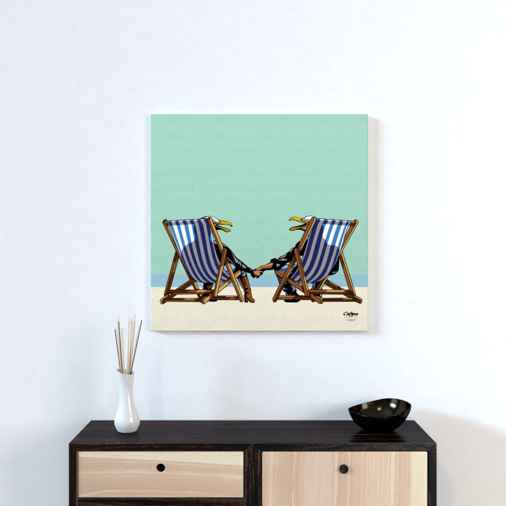 Laughing Seagulls - Square Canvas