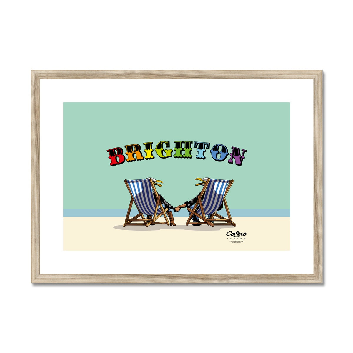 Laughing Seagulls - Brighton Framed & Mounted Print