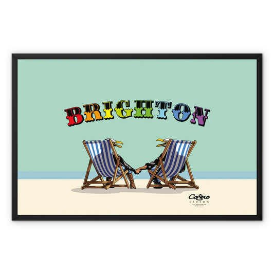 Laughing Seagulls - Brighton Framed Canvas
